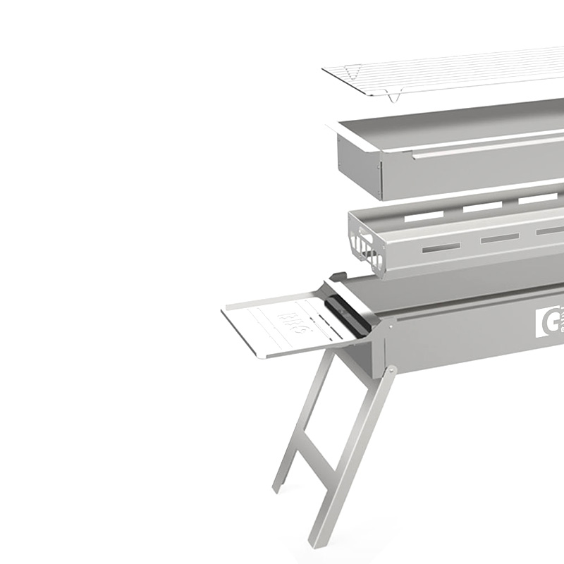Buiten picknick large 304 roestvrijstalen barbecue grill