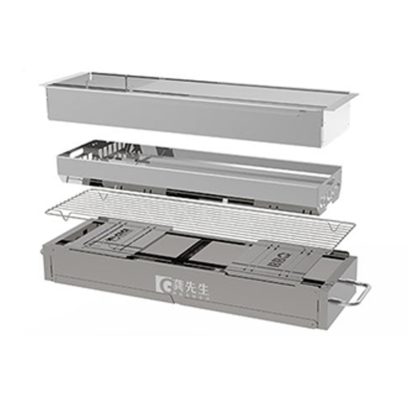 Buiten picknick large 304 roestvrijstalen barbecue grill