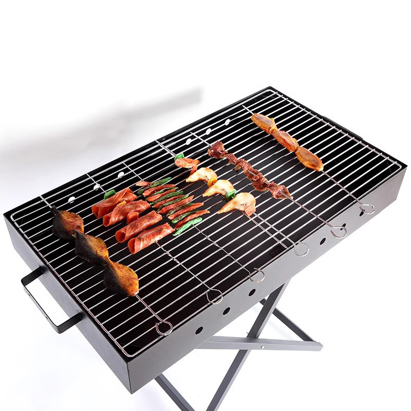 Roestvrijstalen opvouwbare draagbare x-vormige barbecuerrooster