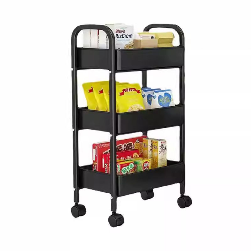 Vloer multi-tier dubbele handgreep mobiele trolleyplank