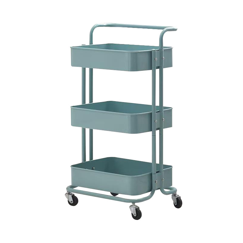 Vloer multi-tier single handle greep mobiele trolleyplank