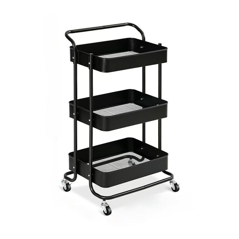 Vloer multi-tier single handle greep mobiele trolleyplank